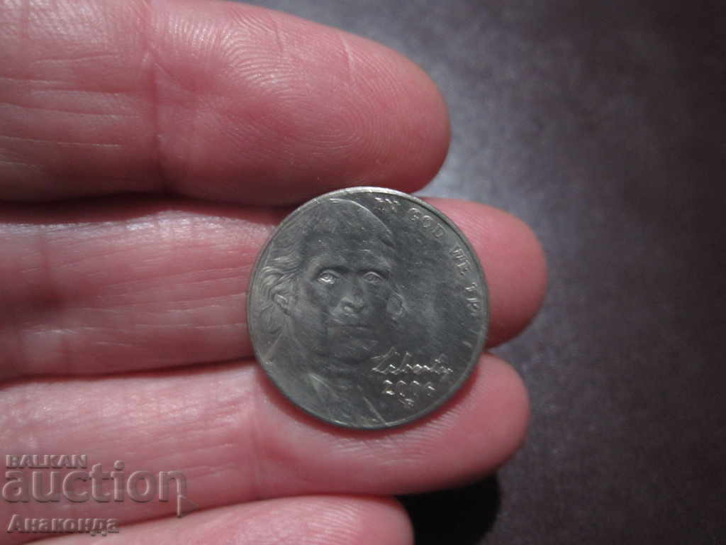 2006 год САЩ - 5 цента буква - P