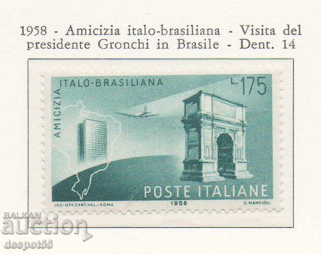 1958. Italy. Brazilian-Italian friendship.