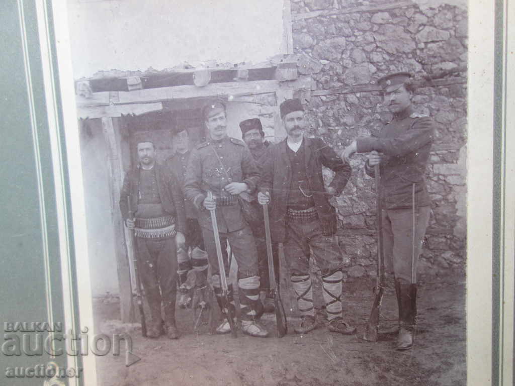 OLD BIG PICTURE CARDBOARD UNIFORM, RIFLES, HAT - 5 OLD BIG PICTURE CARDBOARD UNIFORM, RIFLES, HAT - 5