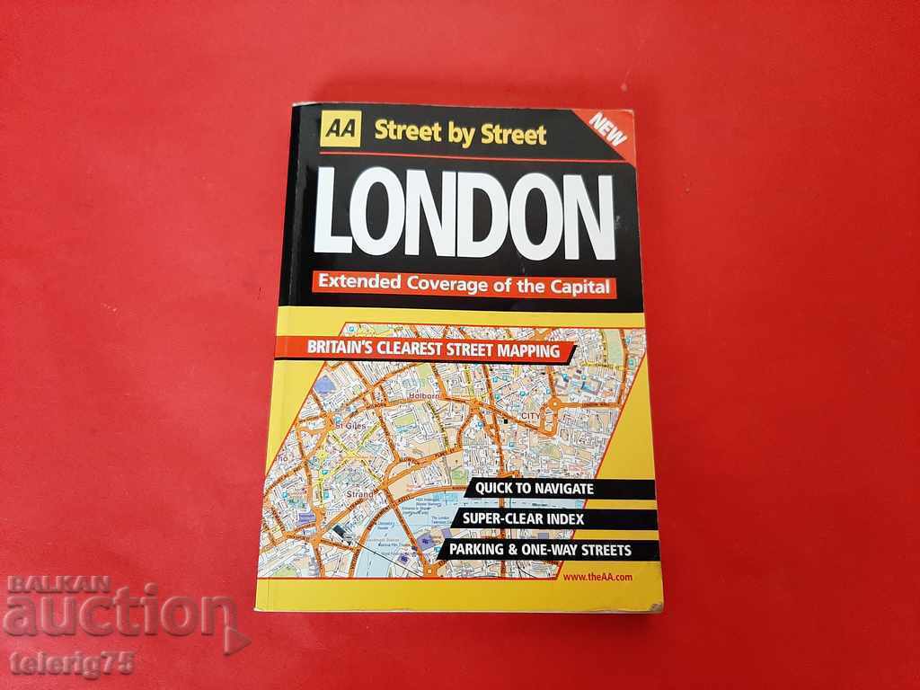 Extended Street Map of LONDON - 299 p.