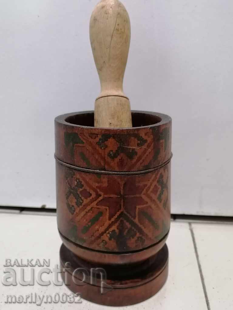 130 year old wooden mortar, hammer, mortar, wooden, wood with price 59.00 BGN | € 30.17
