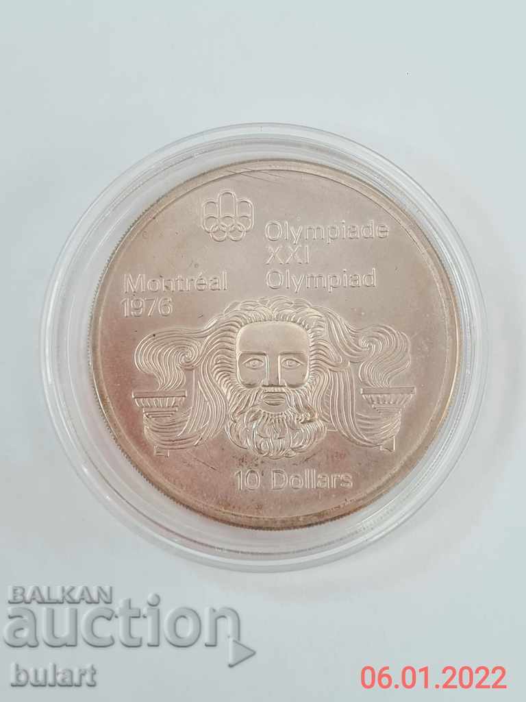 10 DOLLARS 1974 ELIZABETH II MONTREAL ОЛИМПИАДА КАНАДА MINT