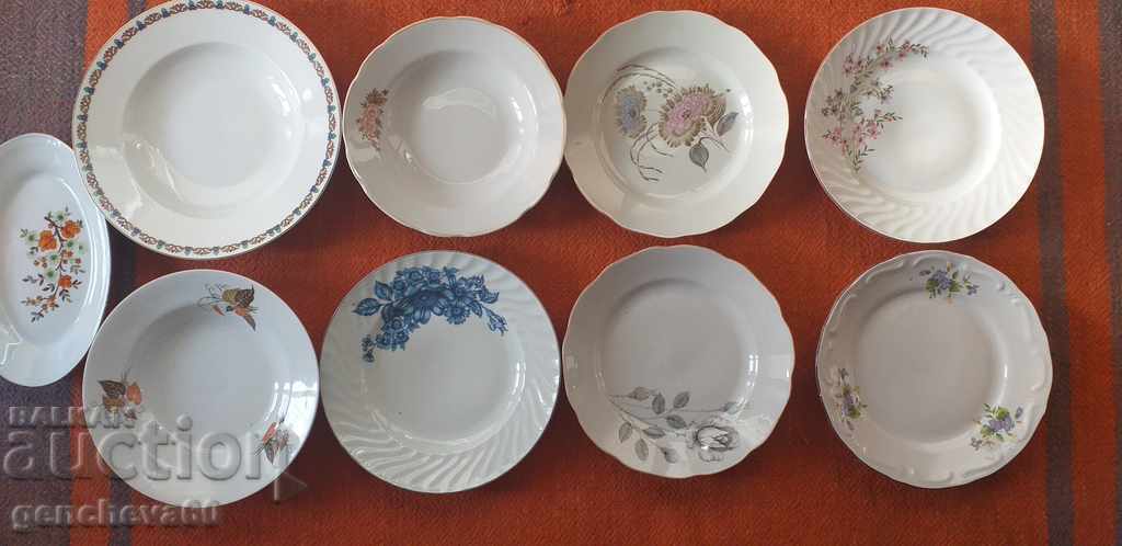 Large plates Bulgarian porcelain 8 pieces Large plates Bulgarian porcelain 8 pieces