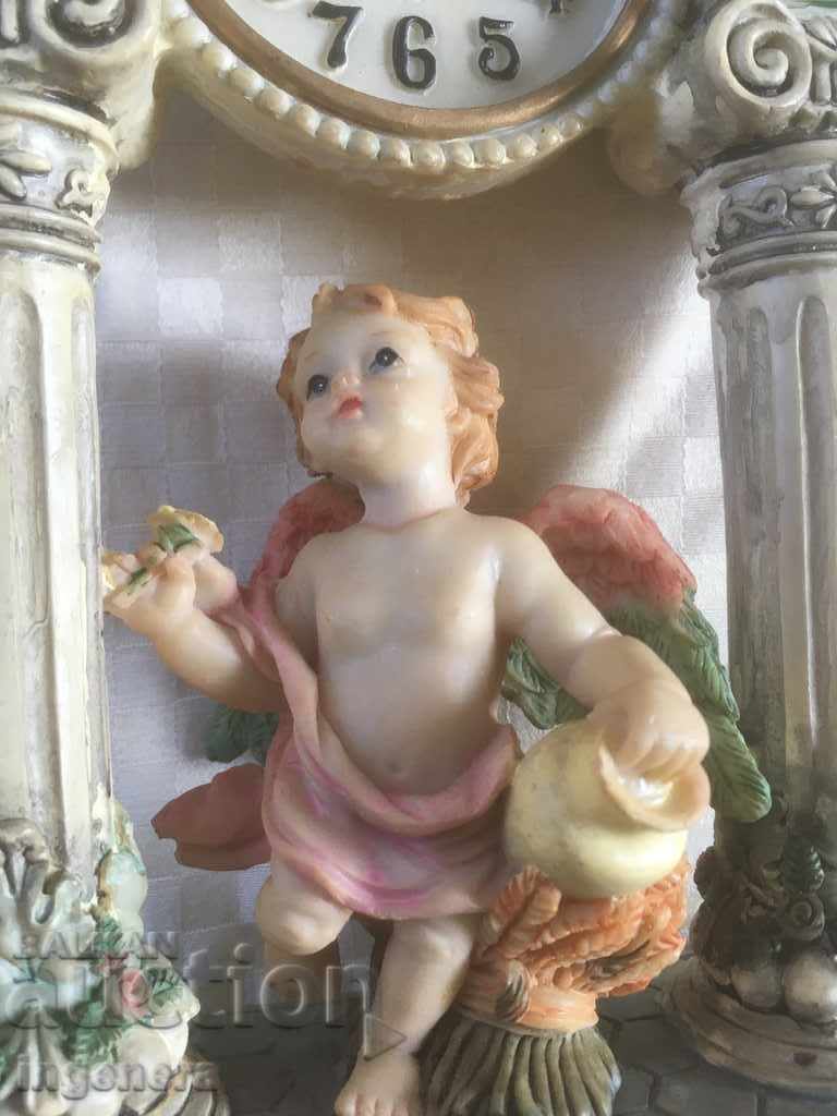 Auction  PORCELAIN FIGURE ANGEL WATCH BEAUTY