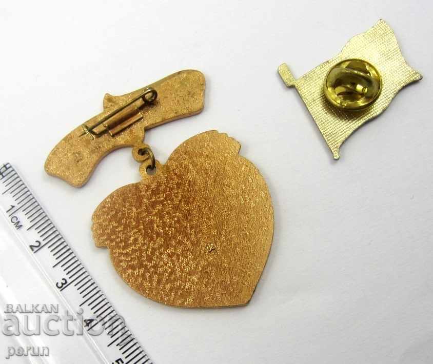 RARE SIGN-FROM RUSSIA WITH LOVE-USSR-GERMANY-REBUILDING-ENAMEL - 6 RARE SIGN-FROM RUSSIA WITH LOVE-USSR-GERMANY-REBUILDING-ENAMEL - 6