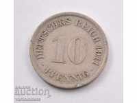 10 pfennig 1911 - Γερμανία