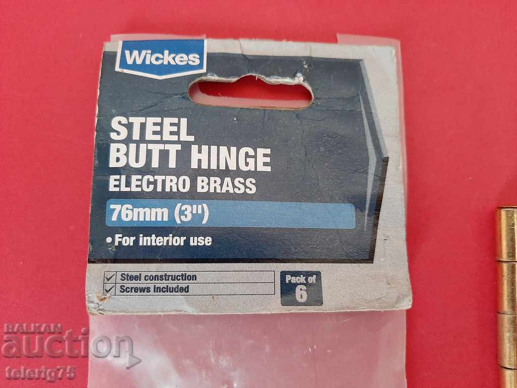 Set of English Door Hinges - 6 pieces with price 18.00 BGN | € 9.20 Set of English Door Hinges - 6 pieces with price 18.00 BGN | € 9.20