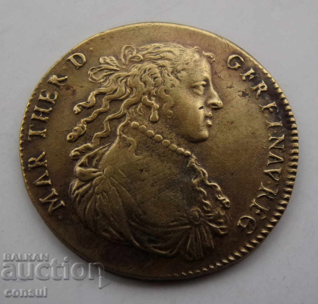 Франция-Мария-Тереза Хабсбург-Испанска-1 лиард 1665.БЗЦ