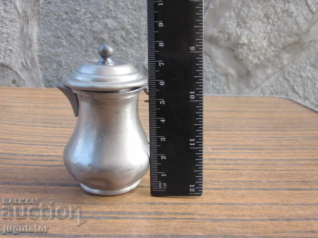 Loreti old Italian metal marked milk jug - 7 Loreti old Italian metal marked milk jug - 7