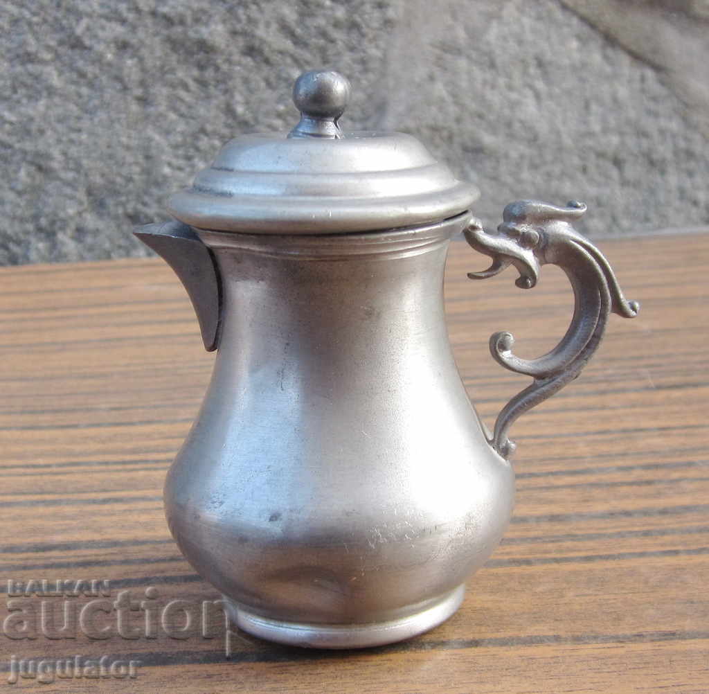 Loreti old Italian metal marked milk jug