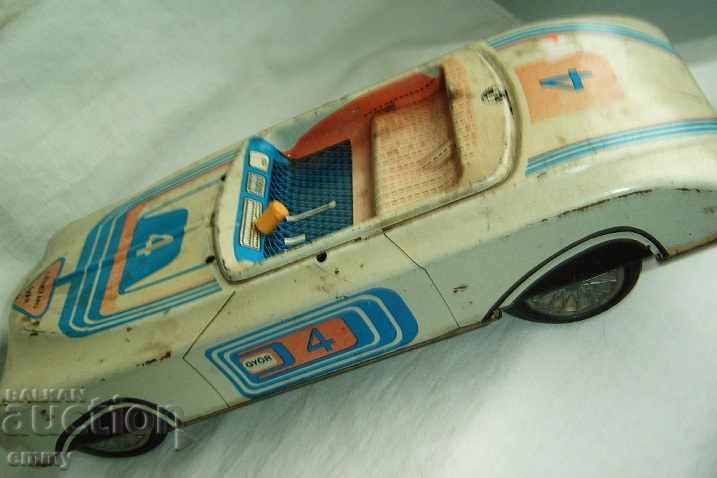 Old metal tin toy cart, mechanism. Missing - 5 Old metal tin toy cart, mechanism. Missing - 5