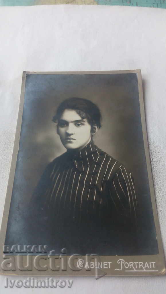 Photo Young girl Sofia 1917 Cardboard