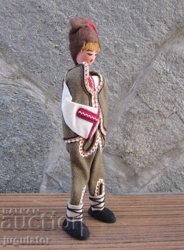 Auction  Bulgarian folk doll statuette man in national costume