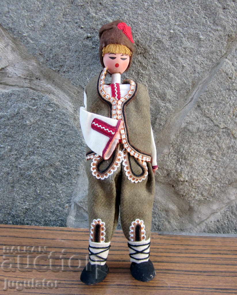Bulgarian folk doll statuette man in national costume