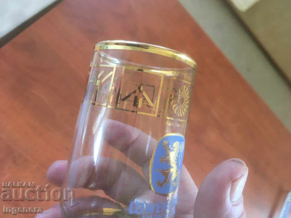 GLASS GLASS GLASS GOLD-XX OLYMPICS MUNICH 1972 - 6 GLASS GLASS GLASS GOLD-XX OLYMPICS MUNICH 1972 - 6