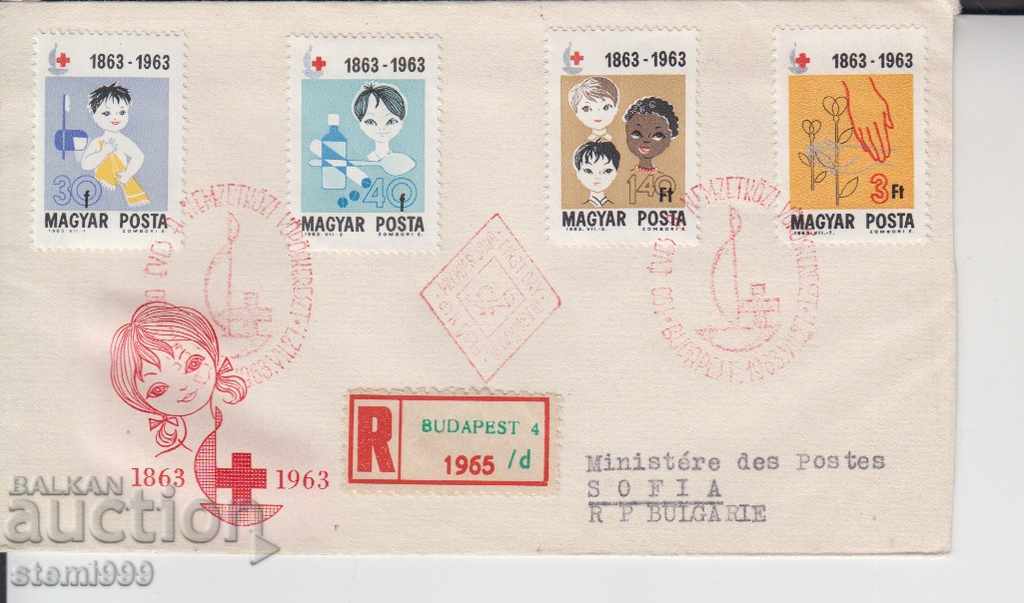 Plic prima zi Poștă recomandată Crucea Roșie