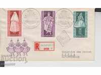 First day envelope Registered mail National costumes