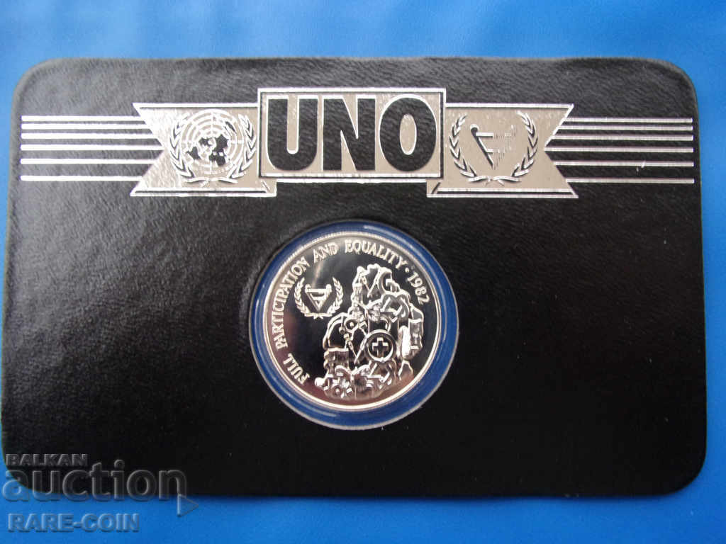 RS (34) Mauritius-25 rupii 1982-UNO-argint și exclusiv rare.BZC