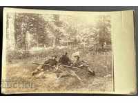 1854 Regatul Bulgariei vânători cu două căprioare 1924
