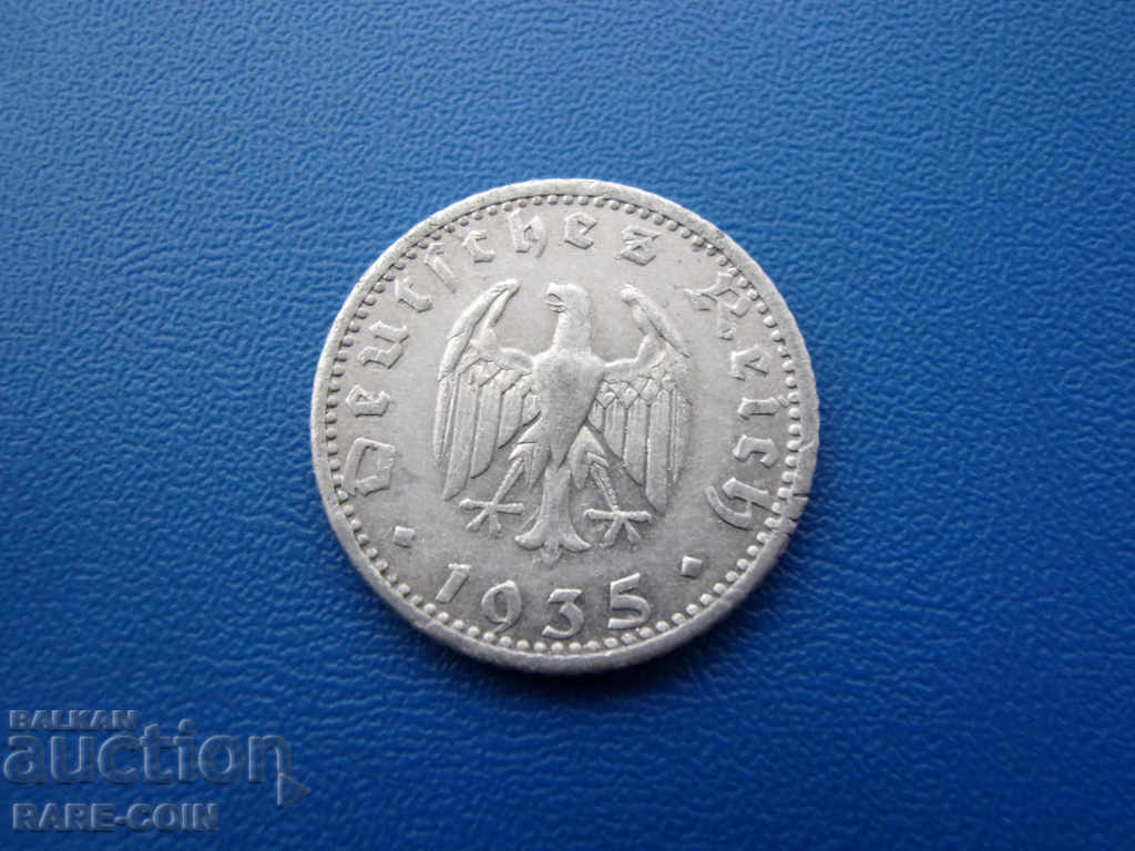 RS (34)  Германия- III-тия райх-50 пфенига 1935 F-Щутгарт.БЗ с цена € 3.07 | 6.00 лв.