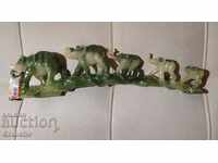 Herd of elephants, imitation jade