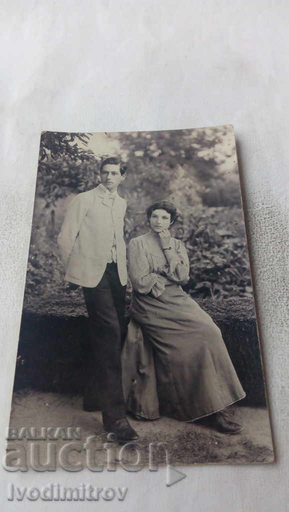 Φωτογραφία Zlatitsa Νεαρός άνδρας και νεαρή κοπέλα 1907