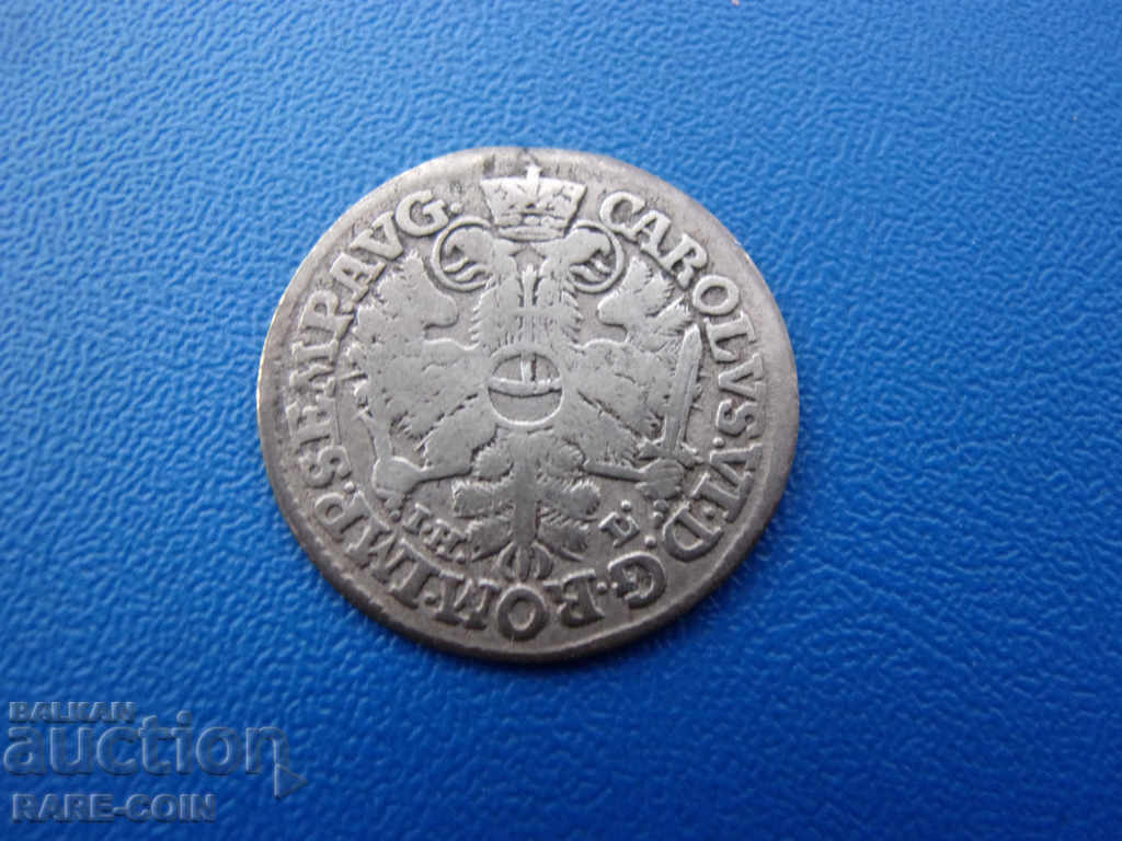 RS (35) Germany-Hamburg-2 shillings 1727- very rare year.