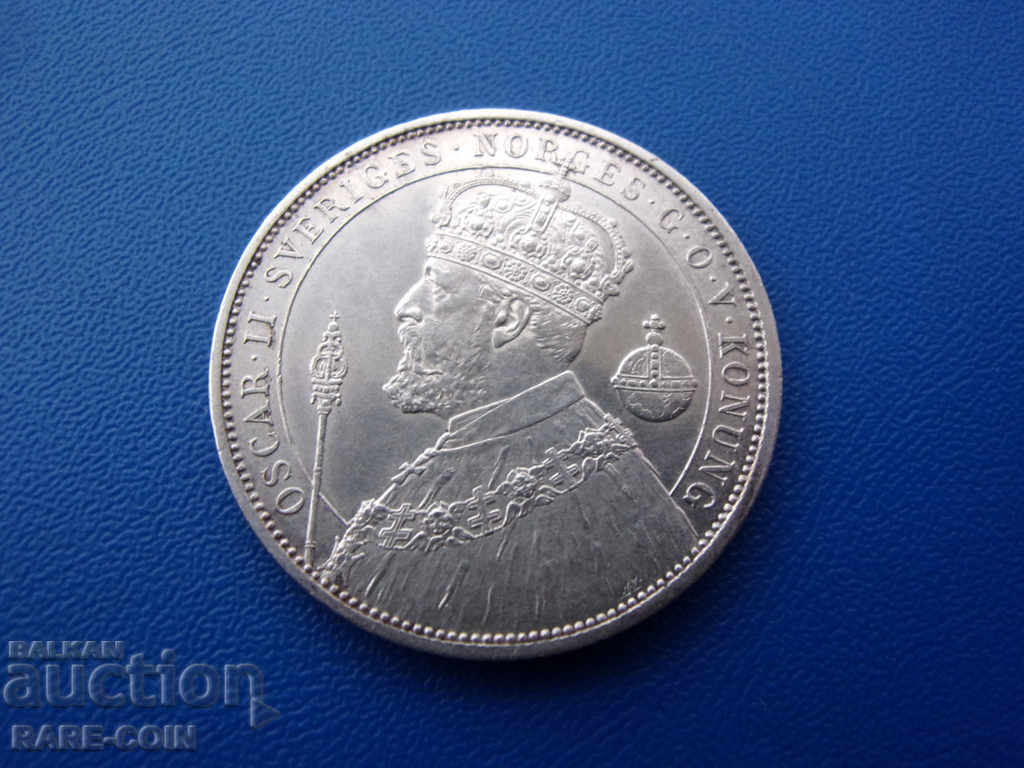 RS (35) Suedia-Jubilee-2 coroane 1897-foarte rare și argintii cu preț € 43.46 | 85.00 BGN