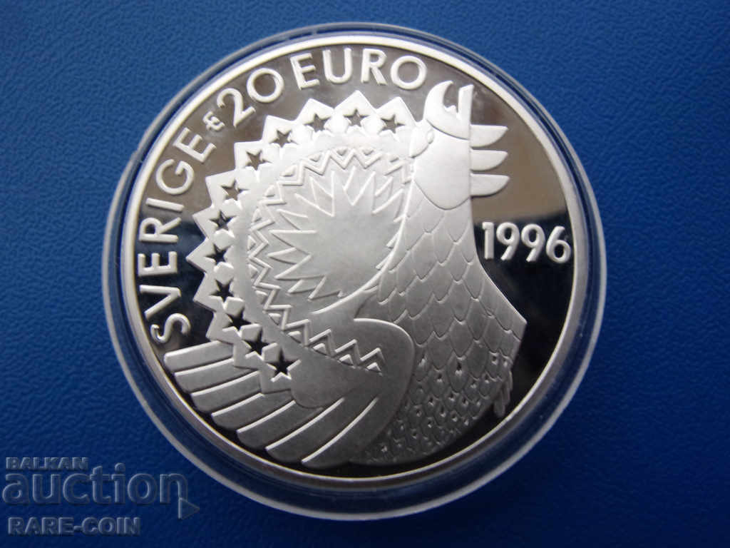 RS (35) Suedia-Jubileu-20 euro 1996-tiraj mic si argint cu preț € 43.46 | 85.00 BGN