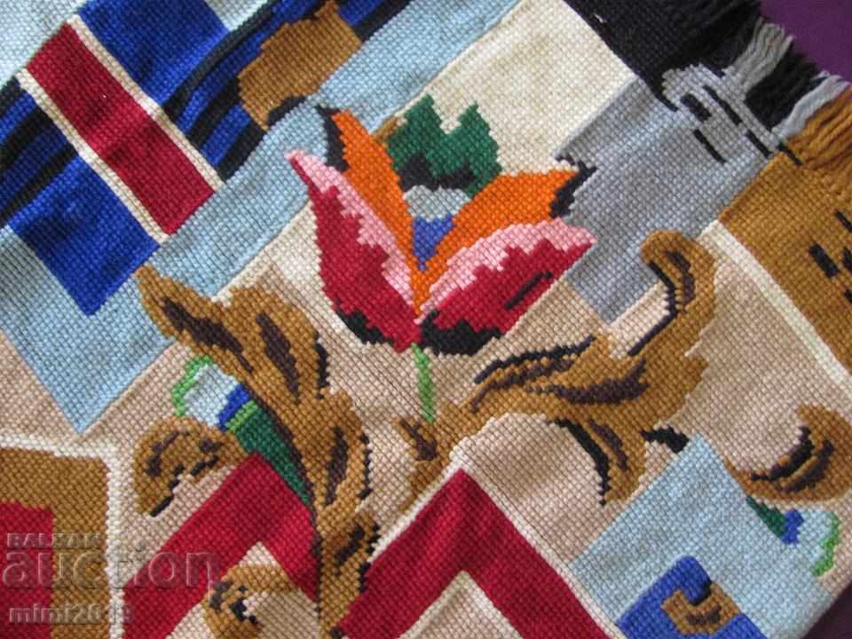 Livrarea Covor de perete brodat manual din secolul al XIX-lea, covor Livrarea Covor de perete brodat manual din secolul al XIX-lea, covor