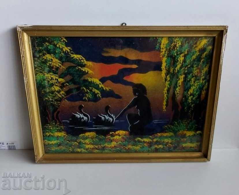 OLD PICTURE LANDSCAPE FRAME GLASS OLD PICTURE LANDSCAPE FRAME GLASS