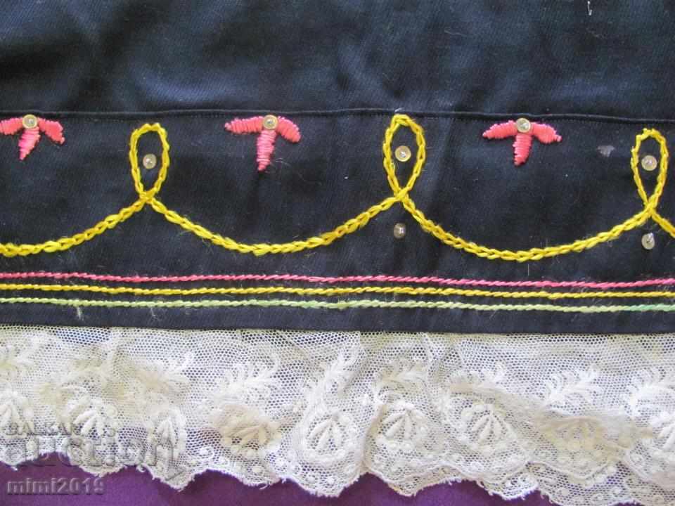 19th Century Folk Art Women's Costume Hand Embroidery - 5 19th Century Folk Art Women's Costume Hand Embroidery - 5