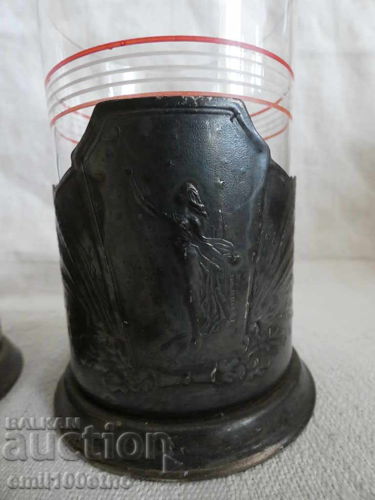 Auction  Cupped cupronickel 2 pieces with the original heat-resistant cups