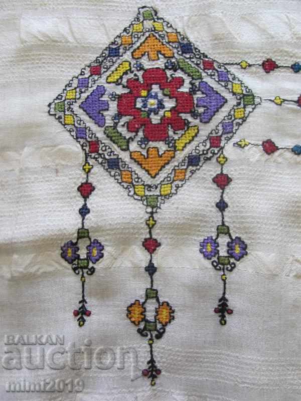 19th Century Folk Art Silk Kenar Pillow Case - 7 19th Century Folk Art Silk Kenar Pillow Case - 7