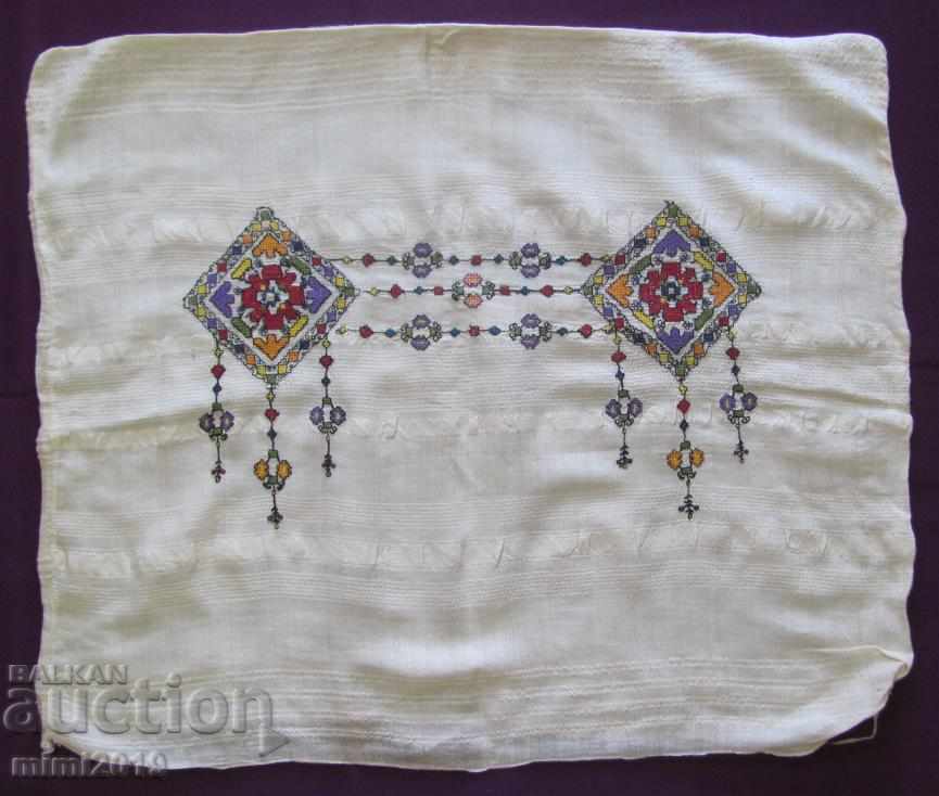 Husă de pernă Kenar din mătase de artă populară din secolul al XIX-lea