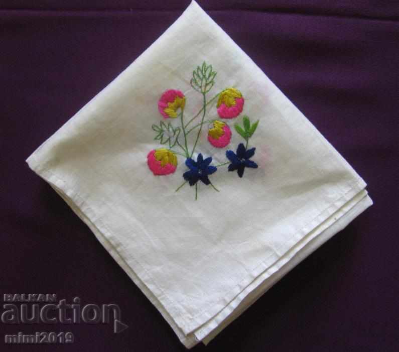 Delivery of 19th Century Hand Embroidered Square, Tablecloth Delivery of 19th Century Hand Embroidered Square, Tablecloth