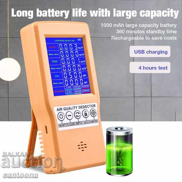 Auction  Air quality monitor for CO2, formaldehyde, TVOC