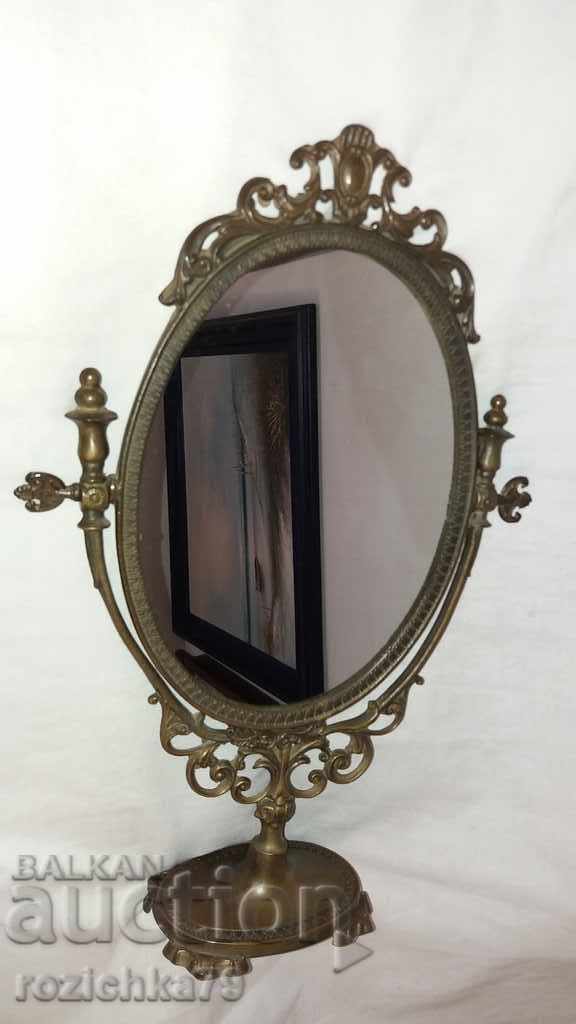 Delivery of Antique large bronze table mirror