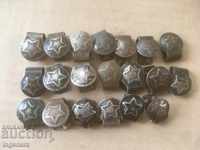 BUTTONS MILITARY MILITARY METAL-20 PCS