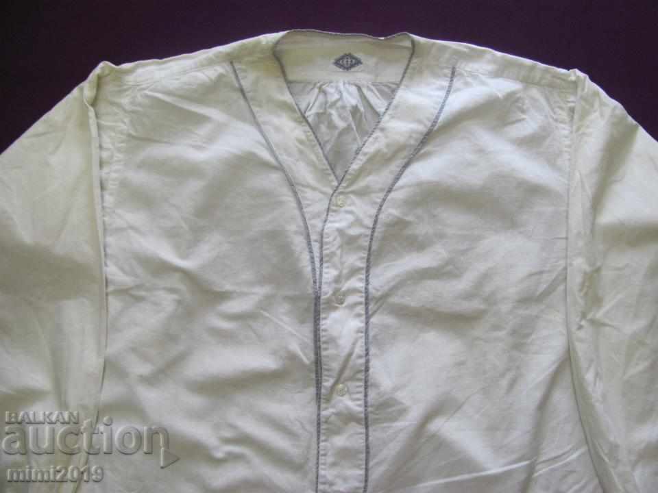 Licitație Cămașă Originală din Bumbac Regatul Bulgariei cu Monogramă Licitație Cămașă Originală din Bumbac Regatul Bulgariei cu Monogramă