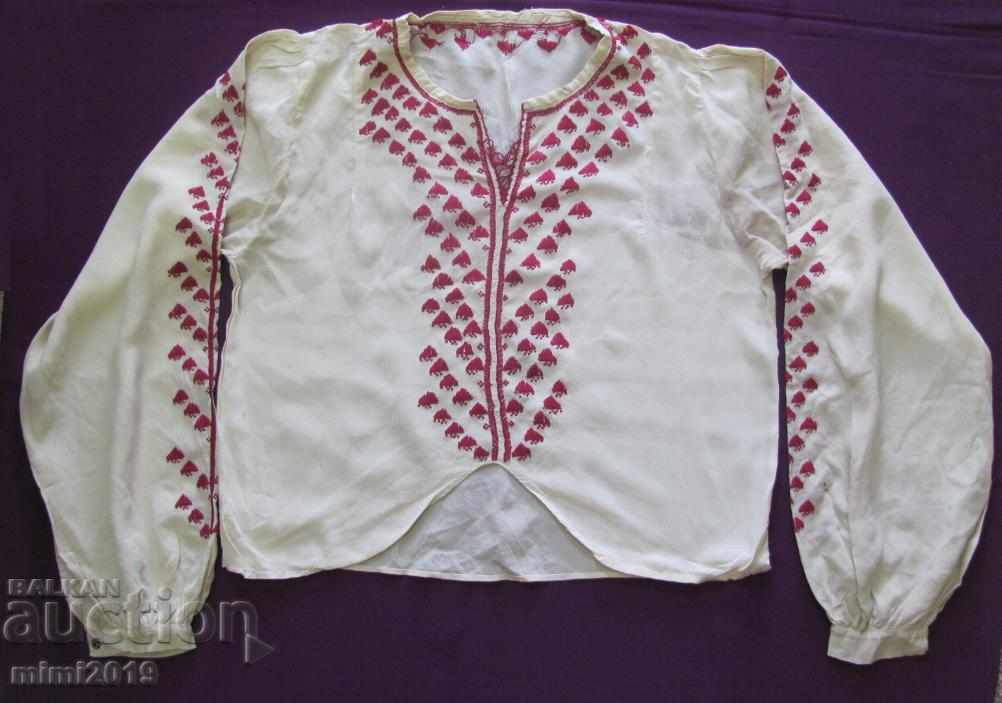 Vintage Silk Women's Shirt hand embroidery