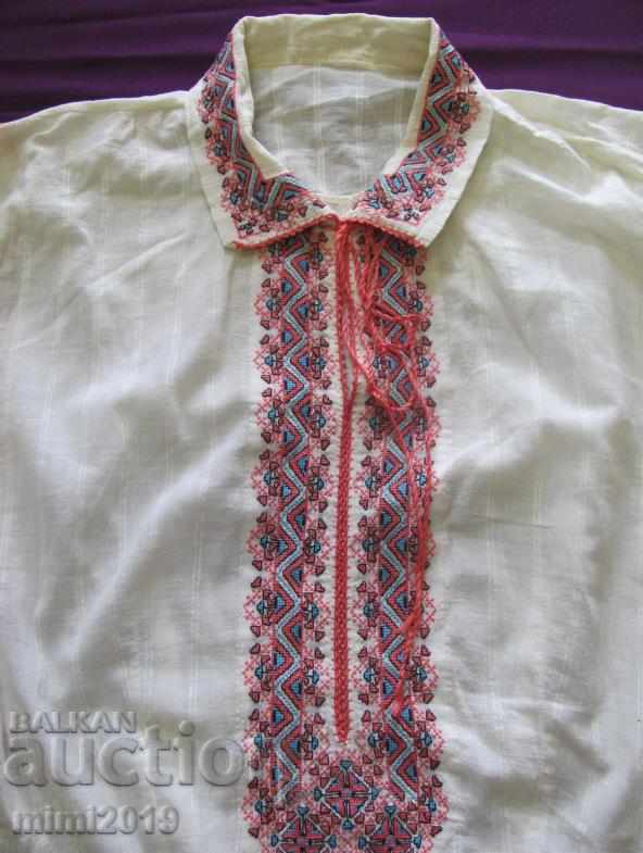 Vintage Women's Shirt Hand Embroidery Folk Motifs - 5