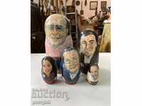 Hand-painted matryoshka dolls of politicians №1744