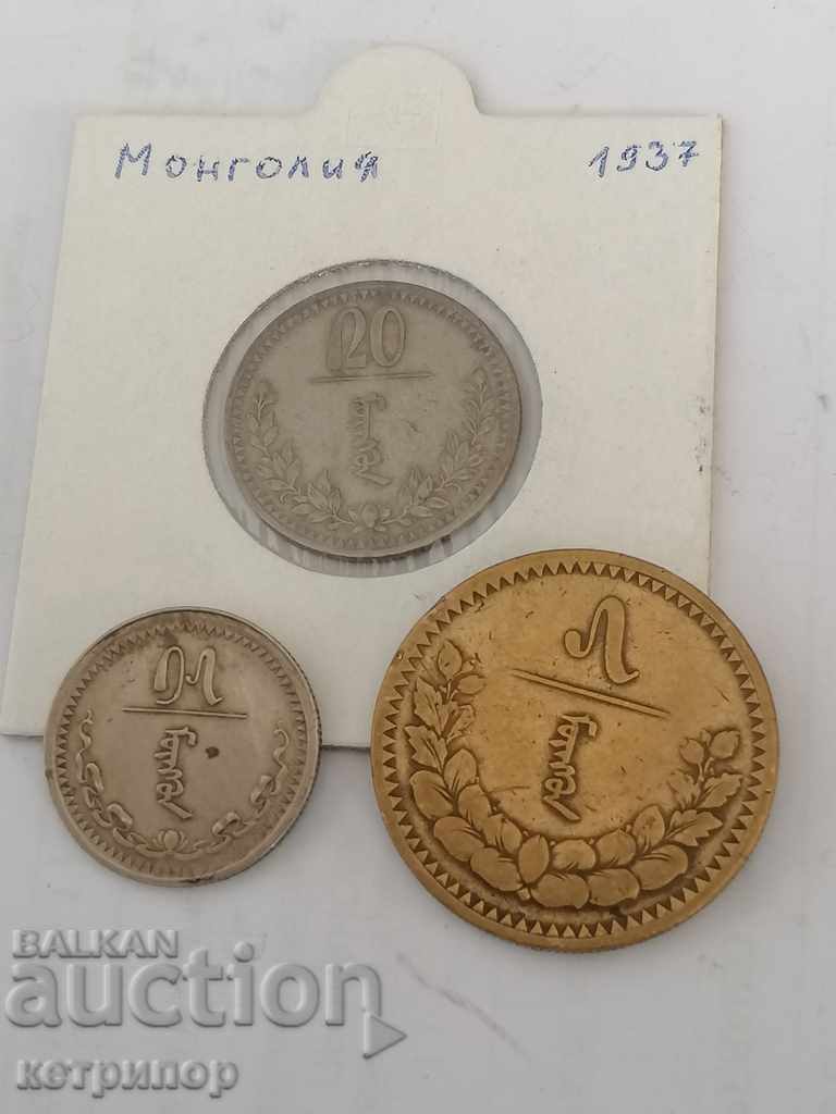 5, 15 and 20 Mongo 1937. Mongolia