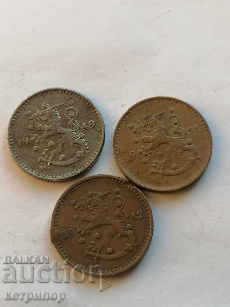Lot of coins Finland 1 stamp 1942, 49, 51 with price 10.00 BGN | € 5.11