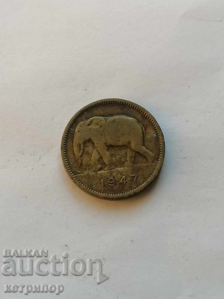 2 francs Belgian Congo 1947 with price 18.00 BGN | € 9.20 2 francs Belgian Congo 1947 with price 18.00 BGN | € 9.20