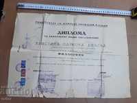 Diploma SOFIA UNIVERSITY - philosophy 1945