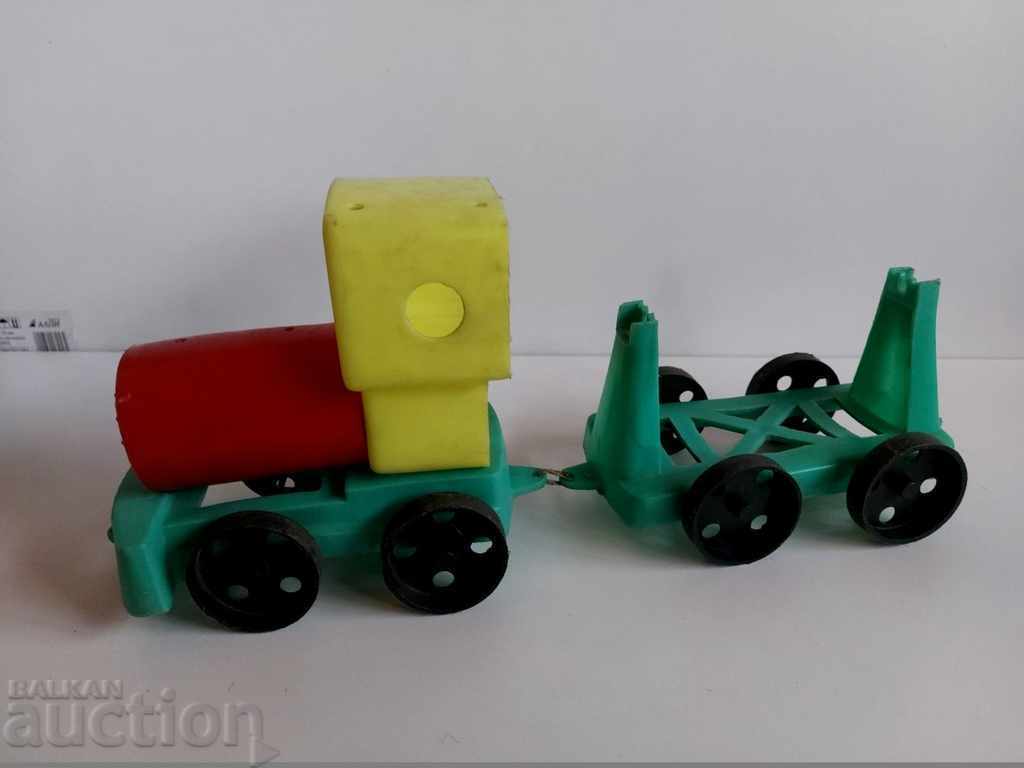 SOC CHILDREN'S PLASTIC TOY FOR TOWING A TRAIN LOCOMOTIVE