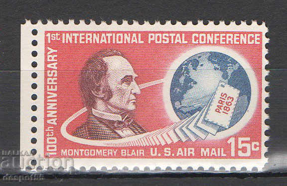 1963. USA. Chief Postmaster Montgomery Blair.