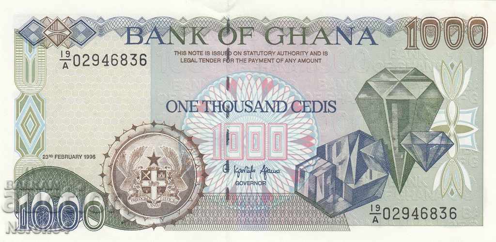 1000 cedi 1996, Ghana